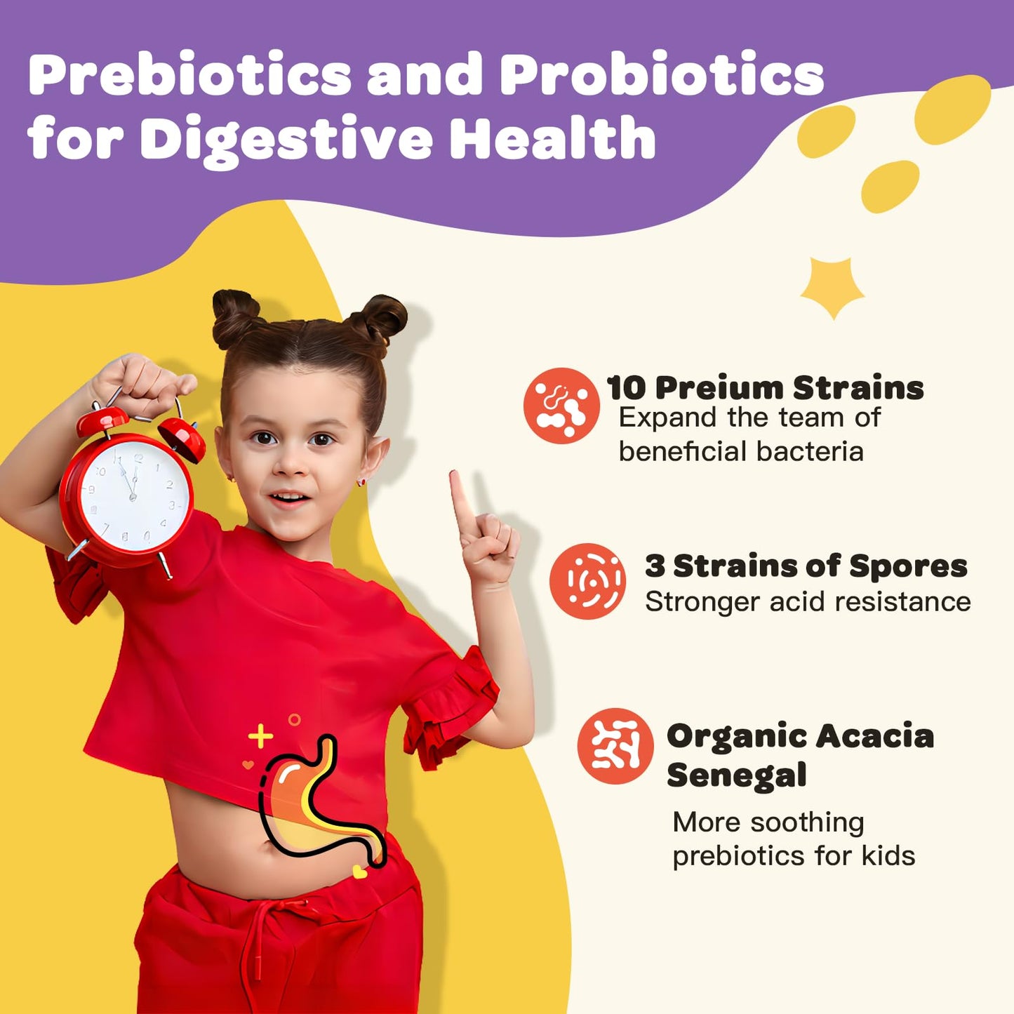 Kids Probiotic Chewables with 5 Billion CFUs | Immune Support & Digestive Health | 75 Servings per Bottle (Pack of 2)