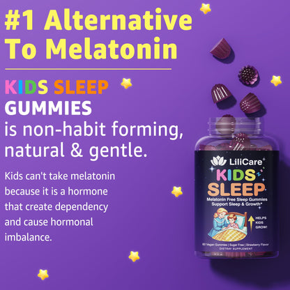 Kids Sleep Gummies - Melatonin-Free Sleep Aid with Magnesium Glycinate