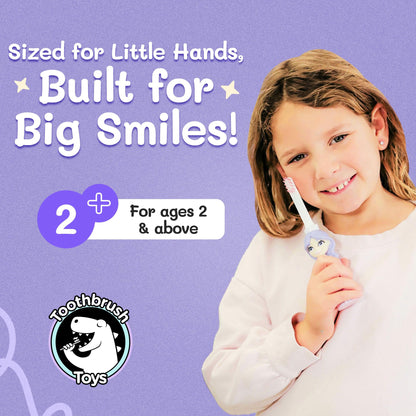 Kids Soft Bristle Princess Toothbrush for Ages 2+ – Replaceable Head, Ergonomic Handle
