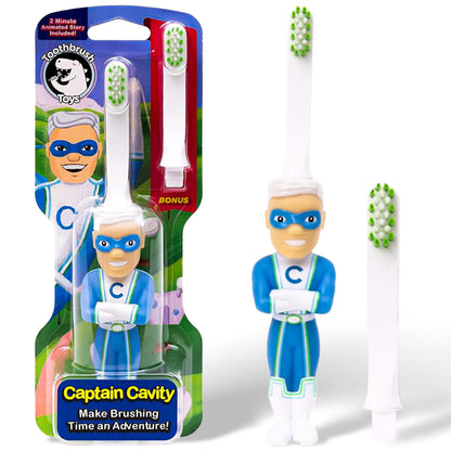 Kids Soft Bristle Superhero Toothbrush for Ages 2+ | Gentle, Replaceable Head, Ergonomic Handle