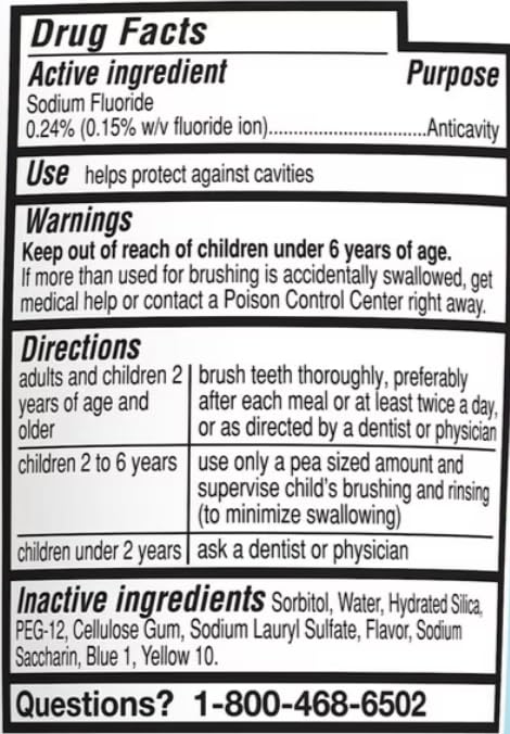 Kids Toothpaste Unicorn Bubble Fruit Flavor – Fluoride Anticavity, ADA-Accepted, 2 Tubes (3.5 oz each)