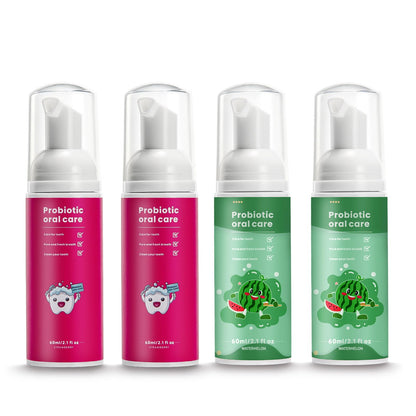 Kids Foam Toothpaste Fluoride Free - Watermelon & Strawberry Mint for U-Shaped Toothbrush