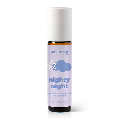 Plant Therapy KidSafe Nighty Night Essential Oil Blend for Sleep 10 mL Roll-On | 100% Pure, Therapeutic Grade