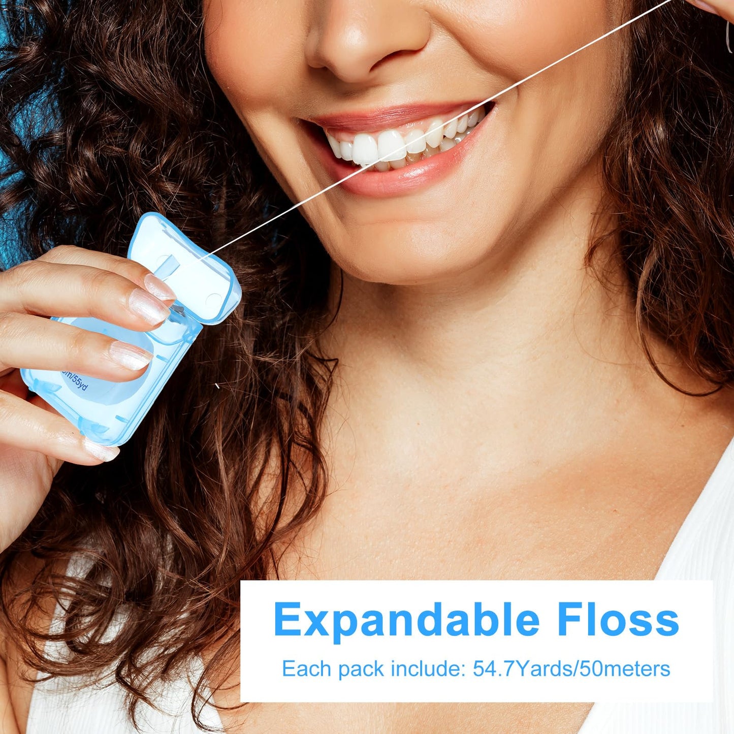 Kifmurase 60Pcs Dental Floss – Mint Flavored Travel Floss, 50m Each, 6 Colors
