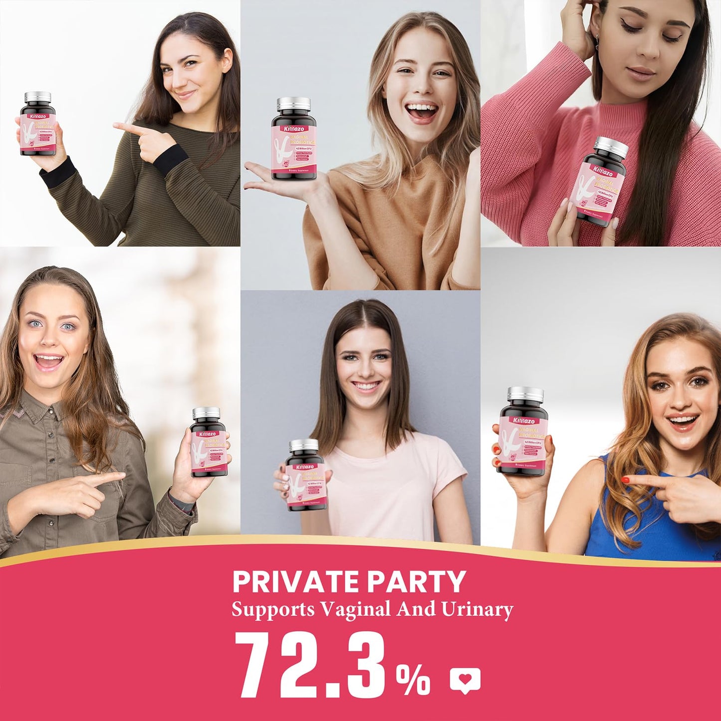 Kimazo Vaginal Probiotics for Women – 42B CFU, pH Balance, Urinary Health, 60 Capsules