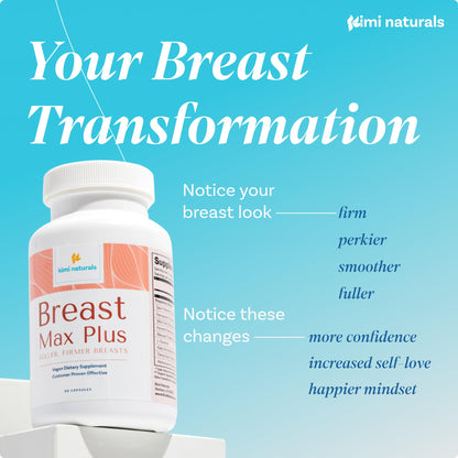 KIMI Naturals Breast Max Plus - Natural Breast Enhancement Pills (90 Capsules)