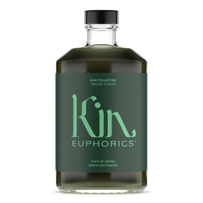 Kin Euphorics Matchatini | Non-Alcoholic Matcha Cocktail with Adaptogens, Nootropics, Botanicals | Vanilla, Maple & Tart Finish | 16.9 fl oz