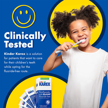 Kinder Karex Hydroxyapatite Kids Toddler Toothpaste | Fluoride Free | Clinically Tested | 2.3 oz (Pack of 3)