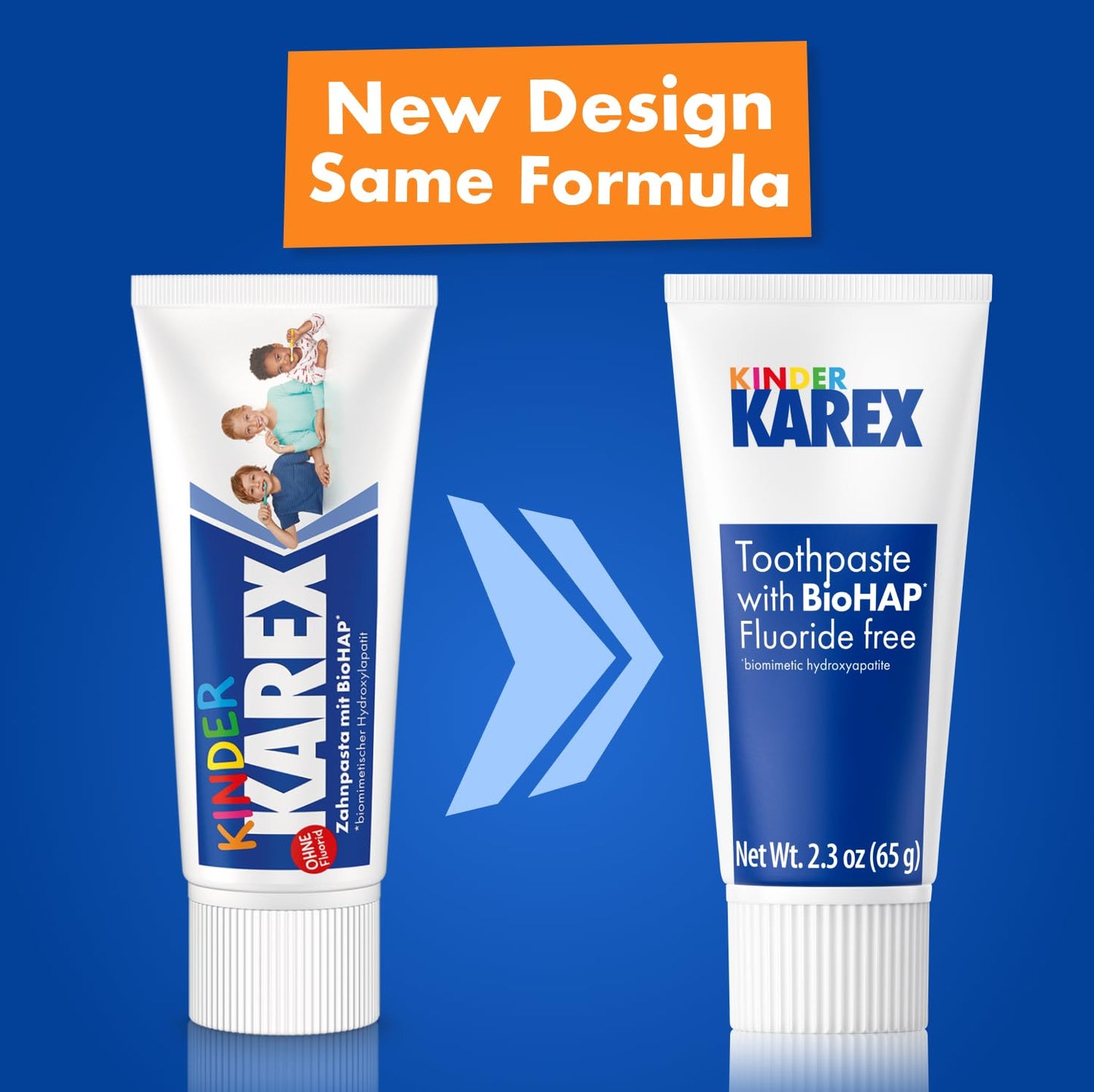 Kinder Karex Hydroxyapatite Kids Toddler Toothpaste | Fluoride Free | Clinically Tested | 2.3 oz (Pack of 3)