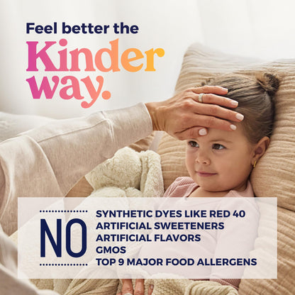 KinderMed Kids' Allergy Medicine with Diphenhydramine HCl – Organic Cherry Flavor, 4 oz (Ages 6-11)