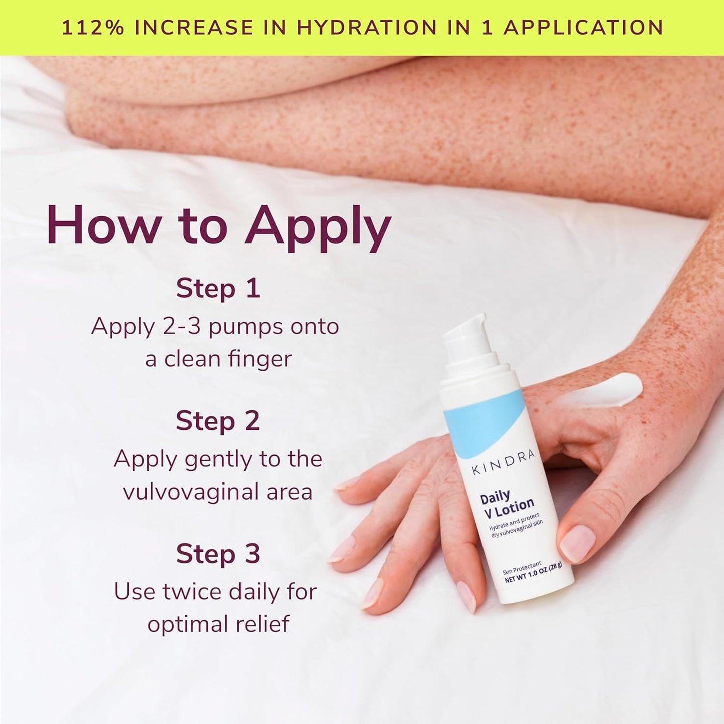 Kindra Daily V Moisturizer Lotion – Hormone-Free Vaginal Cream for Dryness & Itch | Doctor-Recommended, pH-Balanced