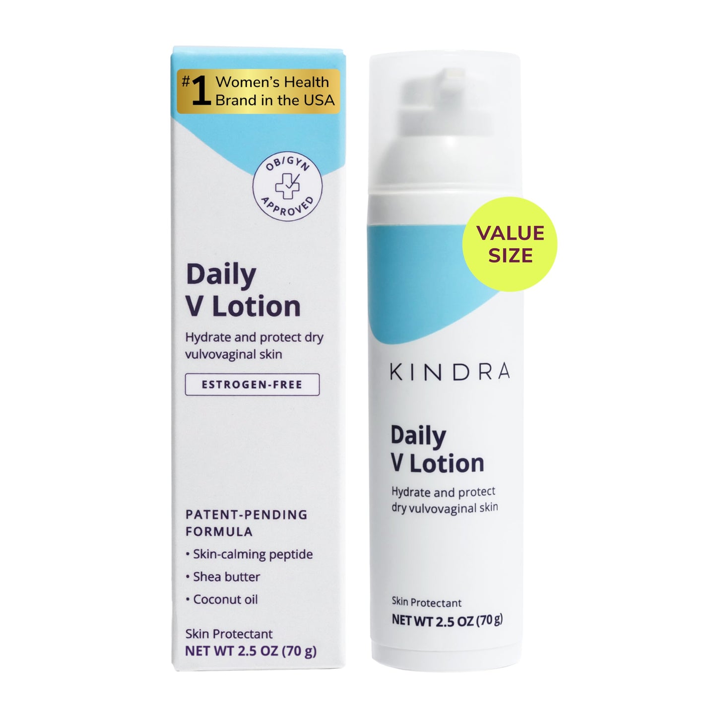 Kindra Daily V Moisturizer Lotion XL – Non-Hormonal Vaginal Hydration & Comfort