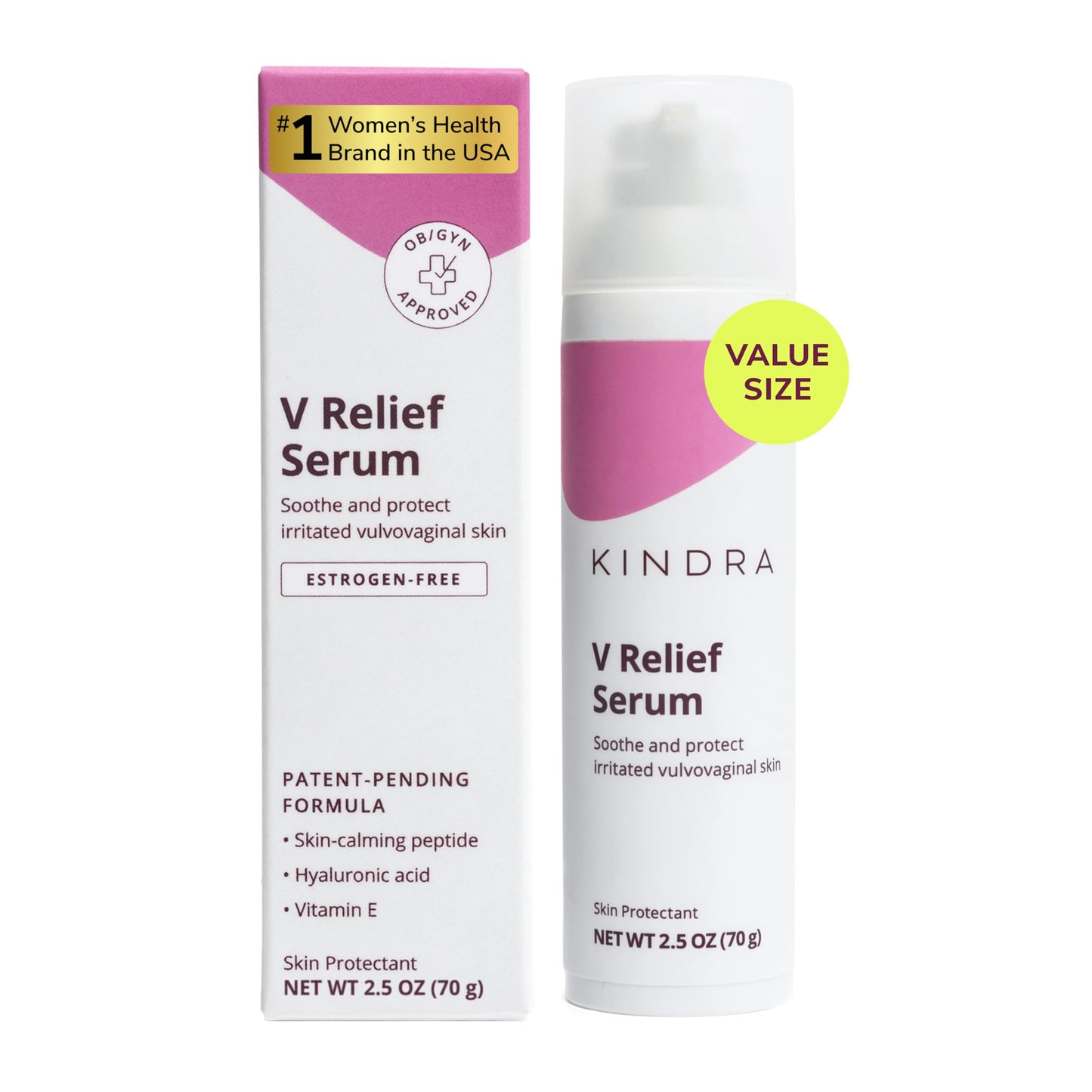 Kindra V Serum XL – Hormone-Free Vaginal Skin Moisturizer for Sensitive Skin