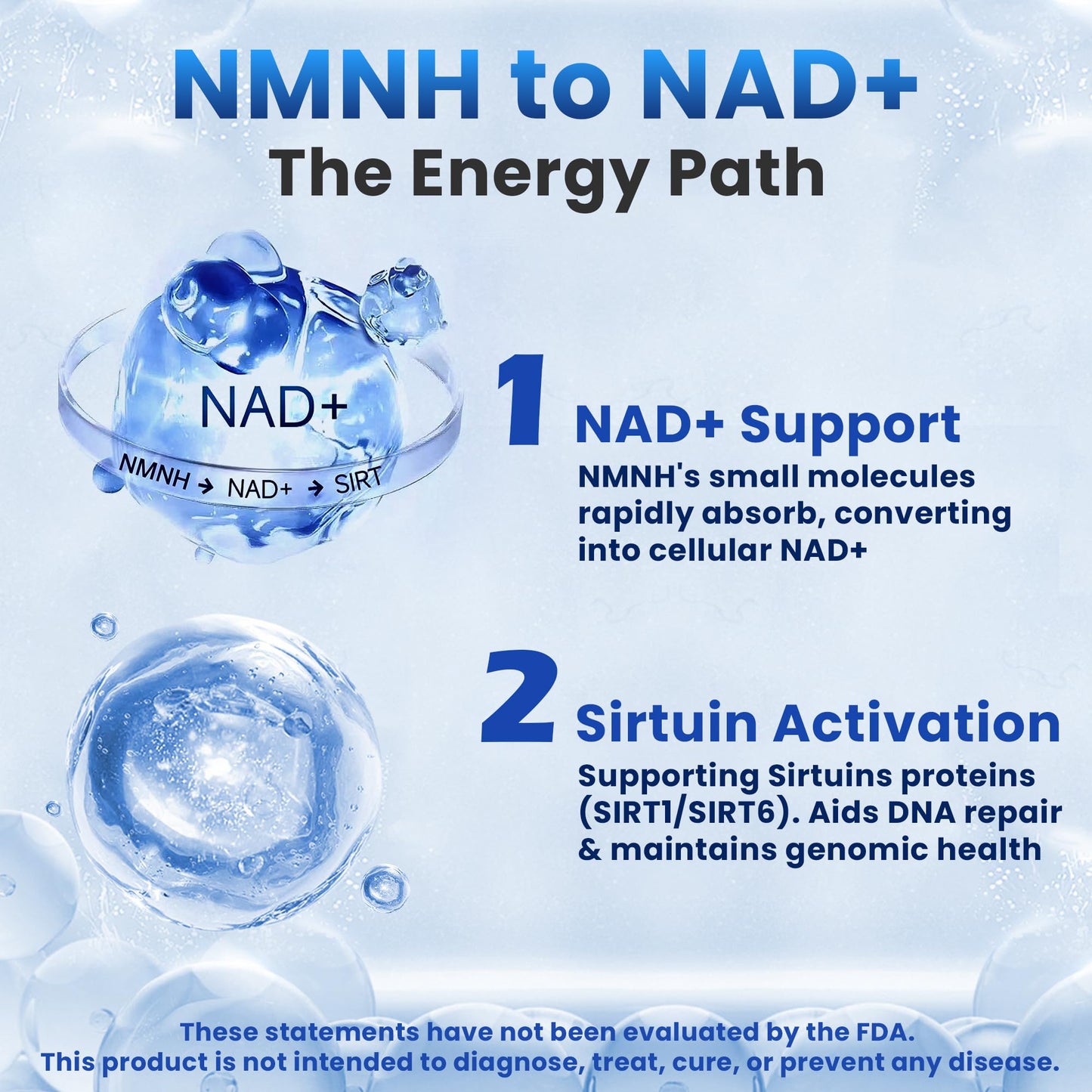 Kinetara NMNH NMN Supplement Alternative – NAD+ Support for Cellular Health & Healthy Aging | 60 Capsules