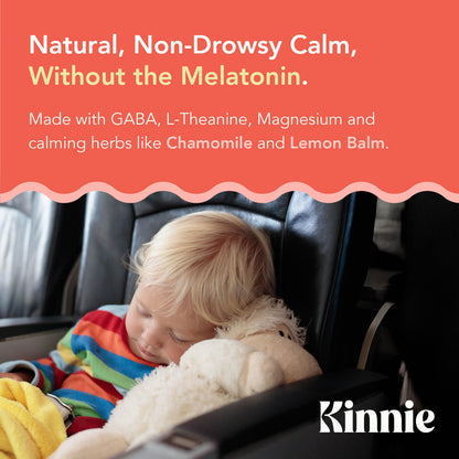 Kinnie Calm Drink Mix for Kids – Grape, Sugar-Free & Melatonin-Free (30 Sticks)