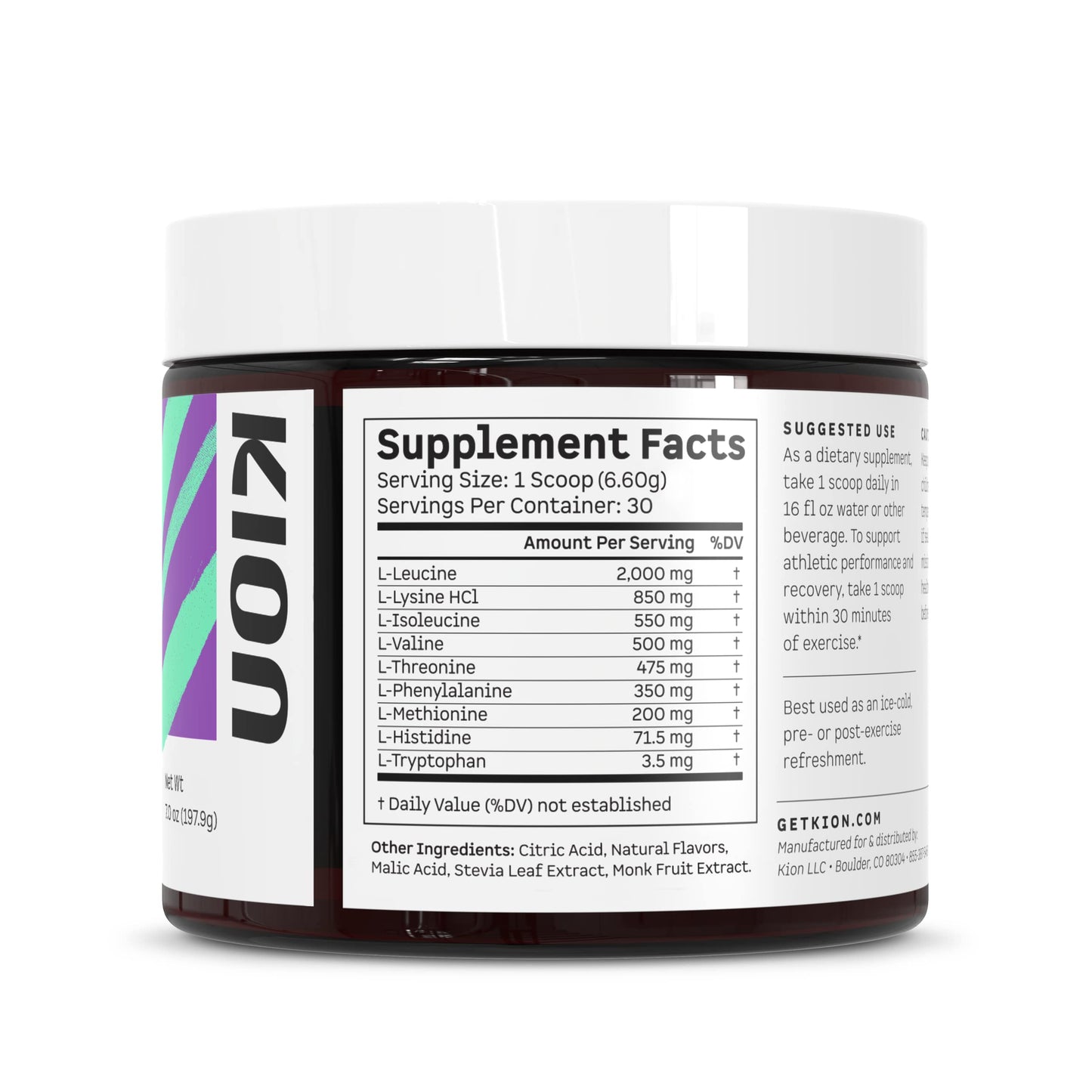 Kion Aminos – Essential Amino Acids Powder for Energy and Recovery (30 Servings) – Mixed Berry