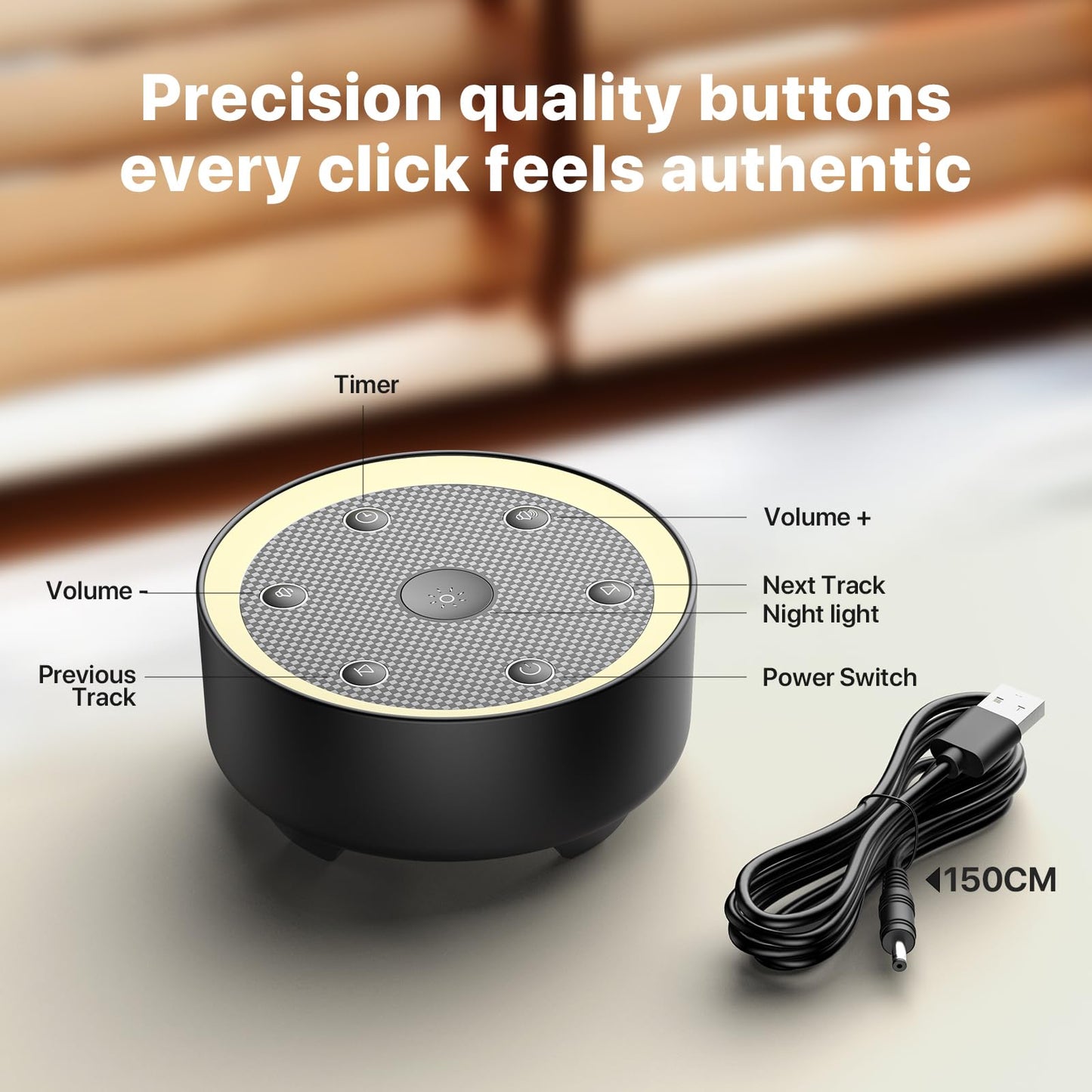 Kipcush Kipcrush Sleep Sound Machine | 24 Premium Sounds + Dimmable Night Light