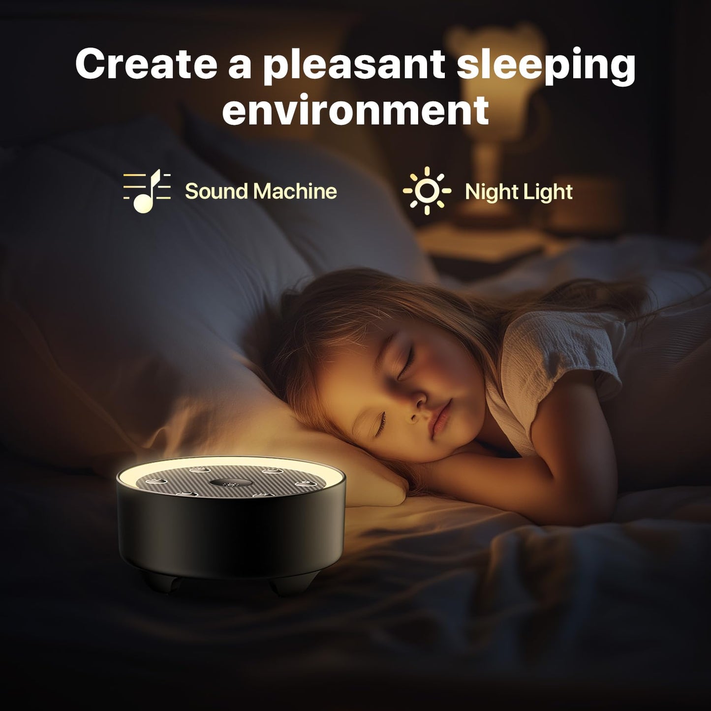 Kipcush Kipcrush Sleep Sound Machine | 24 Premium Sounds + Dimmable Night Light