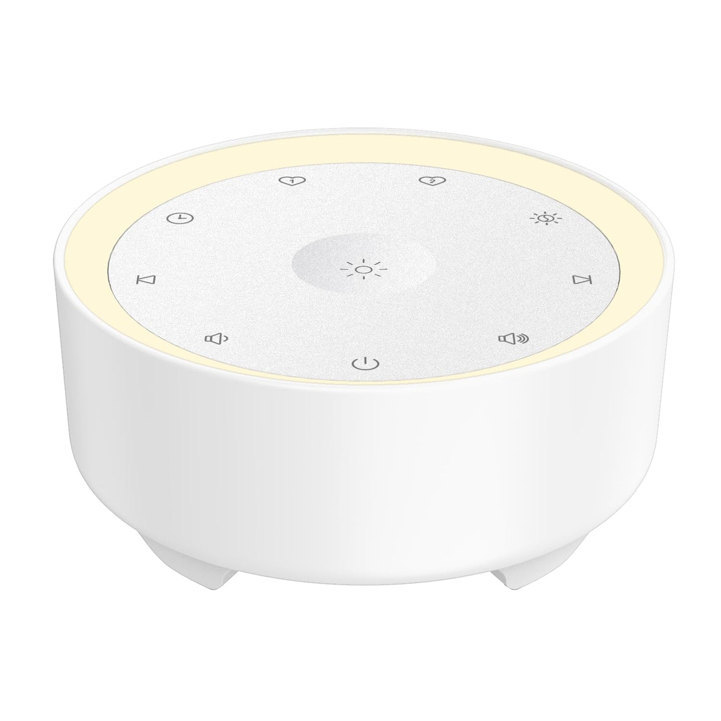 Kipcush White Noise Machine – 20 Sounds, 2 Shortcuts, Warm Night Light