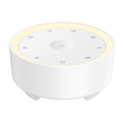 Kipcush White Noise Machine – 20 Sounds, 2 Shortcuts, Warm Night Light