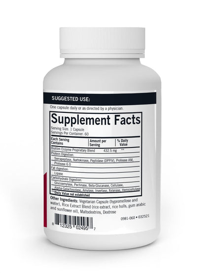 Kirkman Biofilm Defense Disruptor – Lipase & Glucoamylase Enzymes for Digestion | 60 Capsules