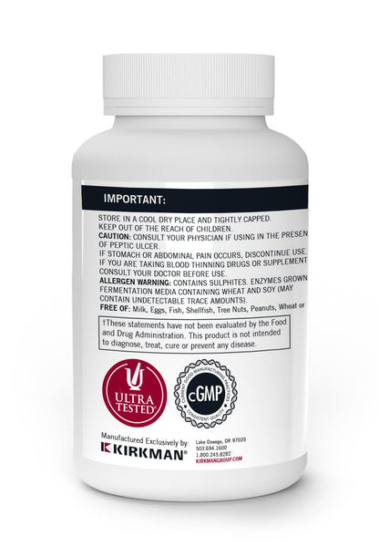 Kirkman Biofilm Defense Disruptor – Lipase & Glucoamylase Enzymes for Digestion | 60 Capsules