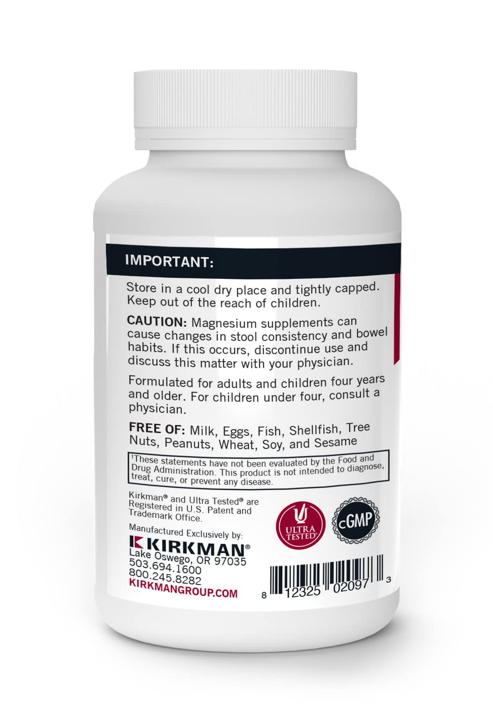 Kirkman Vitamin B6 with Magnesium – 120 Chewable Wafers – Hypoallergenic