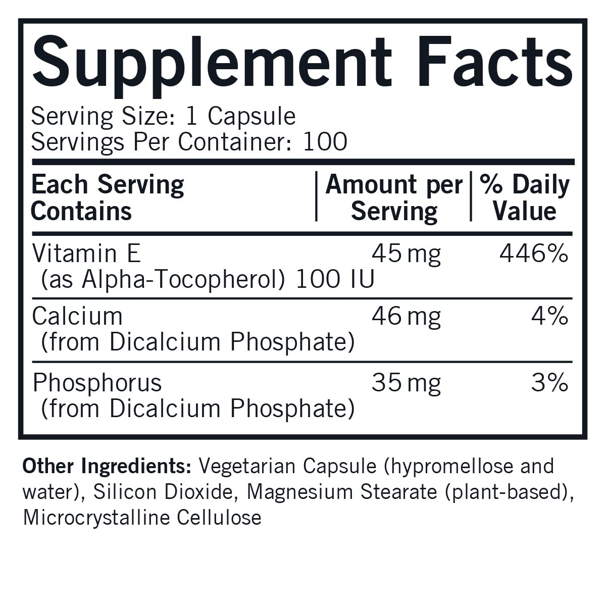 Kirkman Vitamin E 100 IU - Hypoallergenic | 100 Vegetarian Capsules | Gluten Free | Casein Free | Soy-Free (Pack of 2)