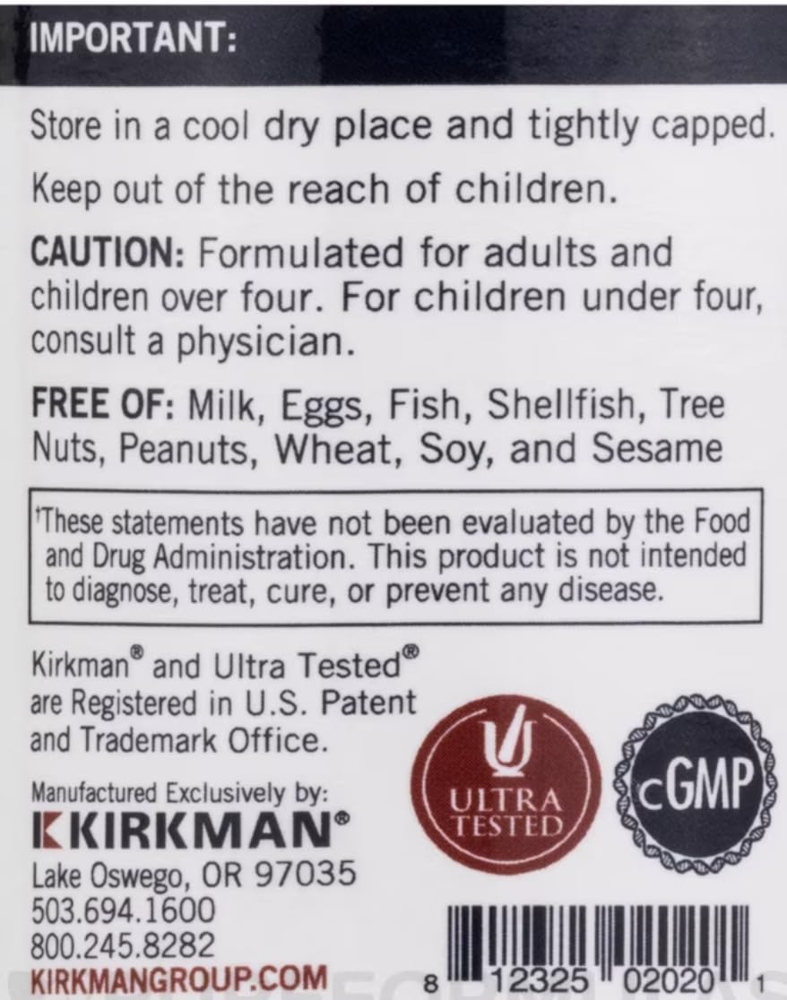 Kirkman Vitamin E 100 IU - Hypoallergenic | 100 Vegetarian Capsules | Gluten Free | Casein Free | Soy-Free (Pack of 2)