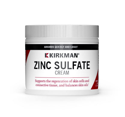 Kirkman - Zinc Sulfate Topical Cream - 4 fl oz - Fast Absorption - 10% Zinc Sulfate - Hypoallergenic