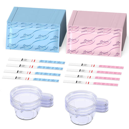 Easy@Home Ovulation & Pregnancy Test Strips Kit with Premom App | 25LH, 10HCG, 35 Cups