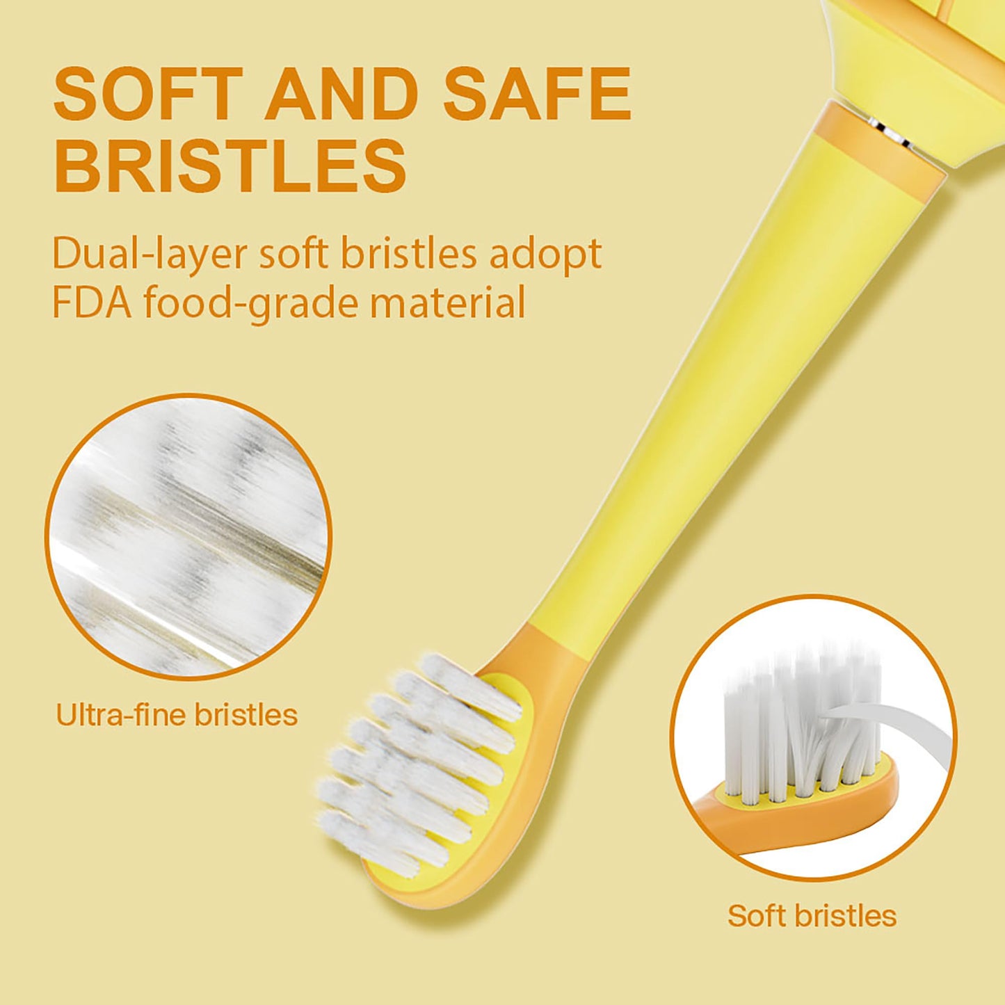 KIWIBIRD Kids Electric Toothbrush 3-10 | Soft Silicone Bristles, 4 Modes