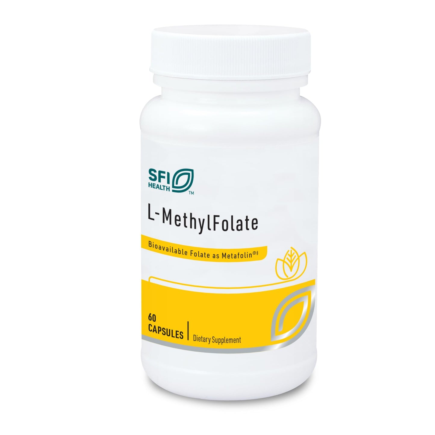 Klaire Labs SFI Health L-Methylfolate - 1000 mcg Folate Highly Bioavailable (60 Capsules)