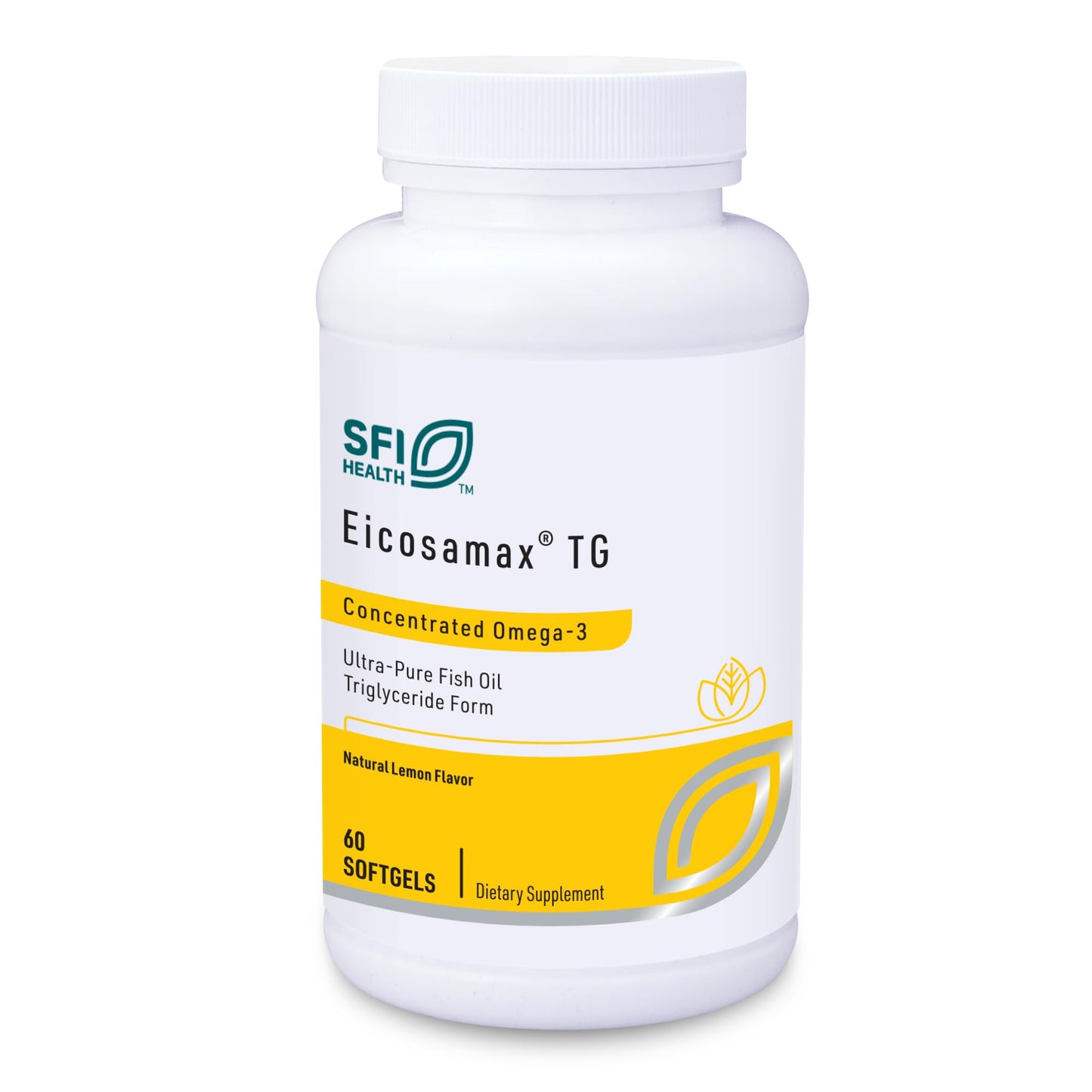 Klaire Labs Eicosamax TG Fish Oil - Ultra Pure Omega-3 (EPA 360 mg / DHA 240 mg) - 60 Softgels
