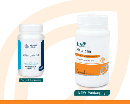 Klaire Labs SFI Health Melatonin-SR 2 mg Capsules (60) | Sustained Time-Release Sleep Support