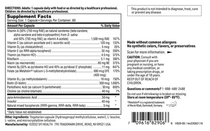 Klaire Labs Multi-Vitamin Complex - Hypoallergenic Mineral-Free Multivitamin (60 Caps)