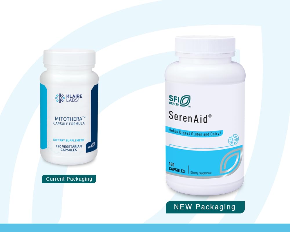 Klaire Labs SerenAid SFI Health - Vegetarian Digestive Enzymes with DPP-IV (180 caps)