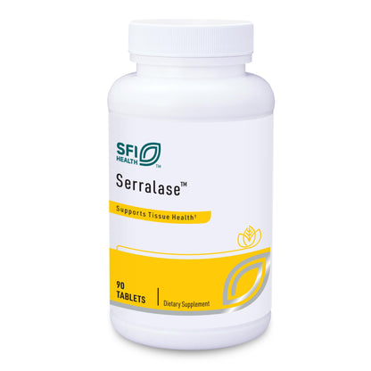 Klaire Labs SFI Health Serralase - Vegetarian Proteolytic Enzyme Blend with Serratia Peptidase & Bromelain for Digestion, Sourced from Papaya & Pineapple, Hypoallergenic (90 Enteric Coated Tablets)