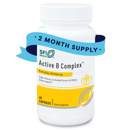 Klaire Labs SFI Health Active B Complex – Methylated B Vitamins (60 Capsules)