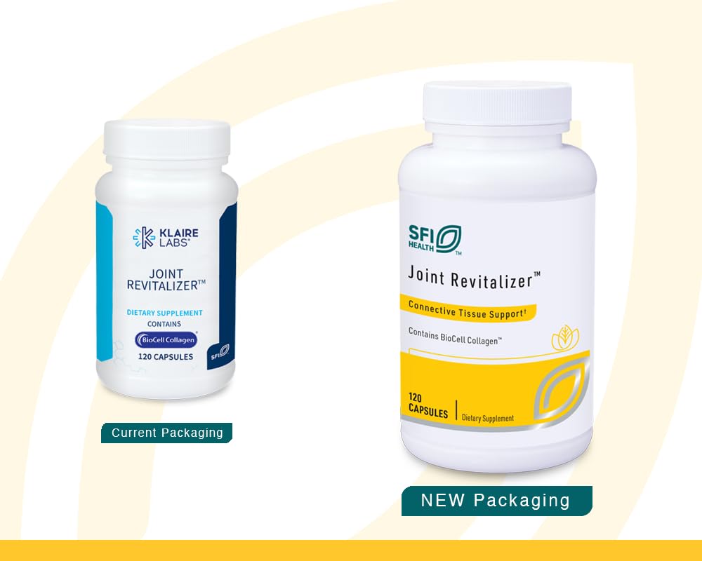 Klaire Labs SFI Health Joint Revitalizer – Hydrolyzed Collagen Peptide Formula with Chondroitin, MSM & Hyaluronic Acid (120 Capsules)