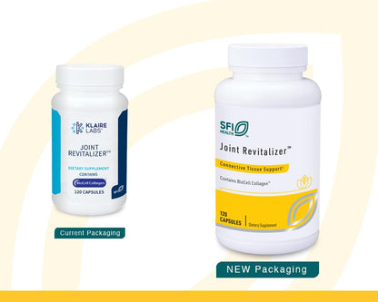 Klaire Labs SFI Health Joint Revitalizer – Hydrolyzed Collagen Peptide Formula with Chondroitin, MSM & Hyaluronic Acid (120 Capsules)