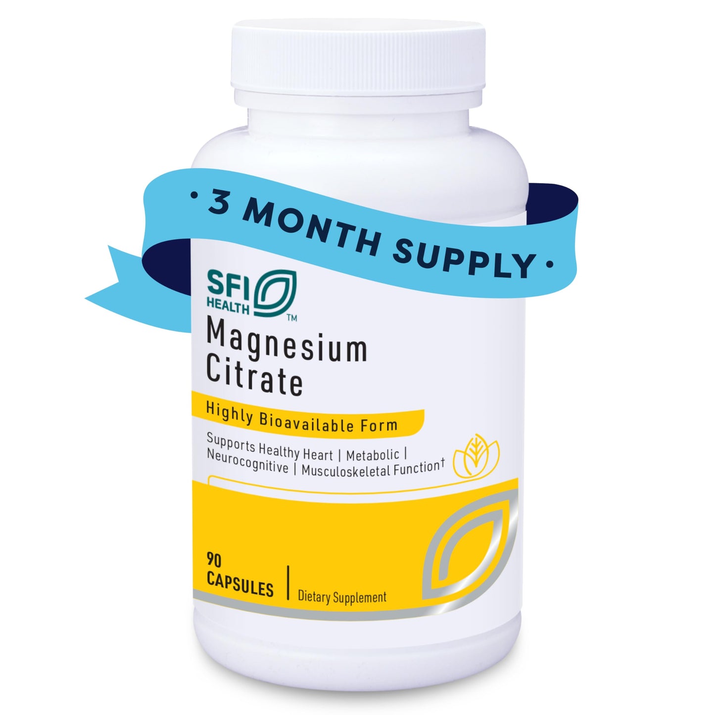 Klaire Labs SFI Health Magnesium Citrate Supplement – 90 Capsules