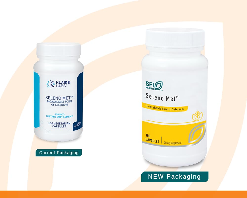 Klaire Labs SFI Health: Seleno Met 200 mg Selenium (L-Selenomethionine)