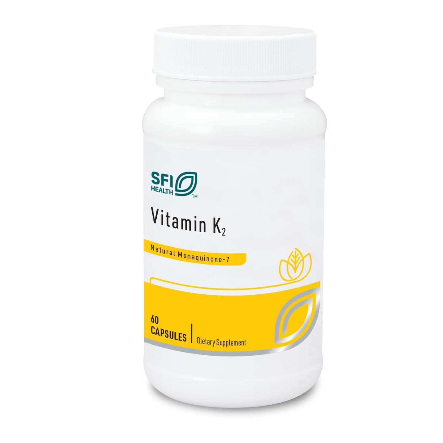 Klaire Labs SFI Health Vitamin K2 MK-7 50 mcg - No Soy, Gluten or Dairy (60 Capsules)