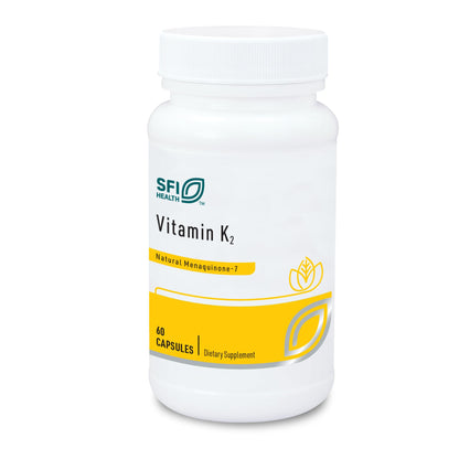 Klaire Labs SFI Health Vitamin K2 MK-7 50 mcg - No Soy, Gluten or Dairy (60 Capsules)