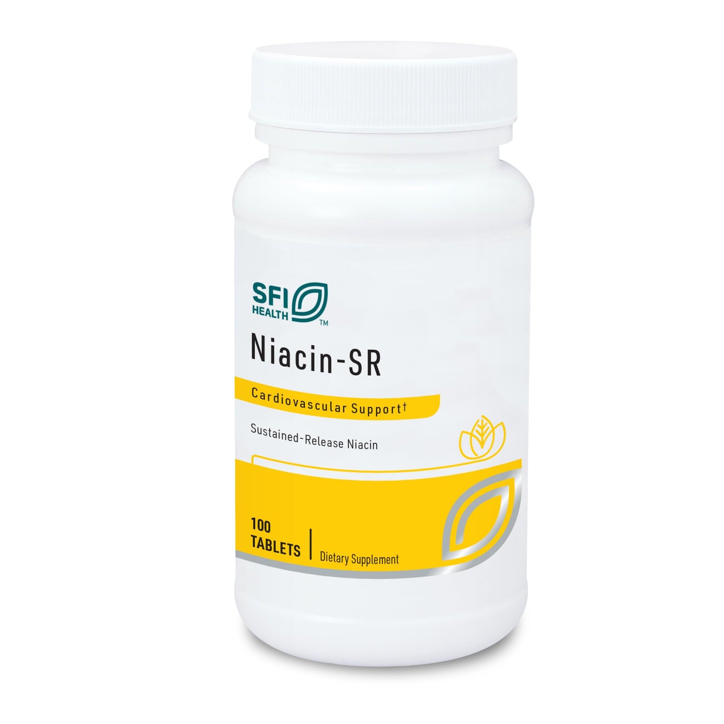 Klaire Labs SFI Niacin-SR 500 mg – Sustained-Release Vitamin B3 (Hypoallergenic, 100 Scored Tablets)