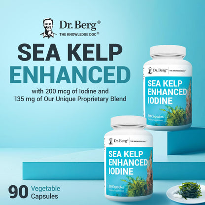 Dr. Berg Sea Kelp Enhanced Iodine – 200 mcg, 90 Capsules