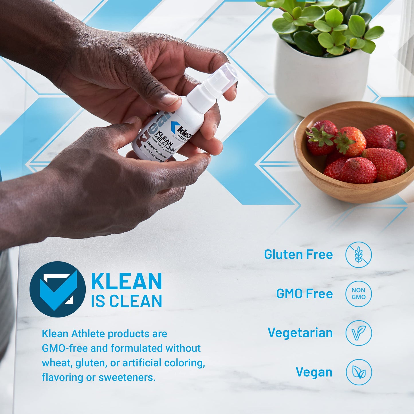 Klean ATHLETE Melatonin – Sleep Support & Recovery | Raspberry Lemonade, 1.7 oz