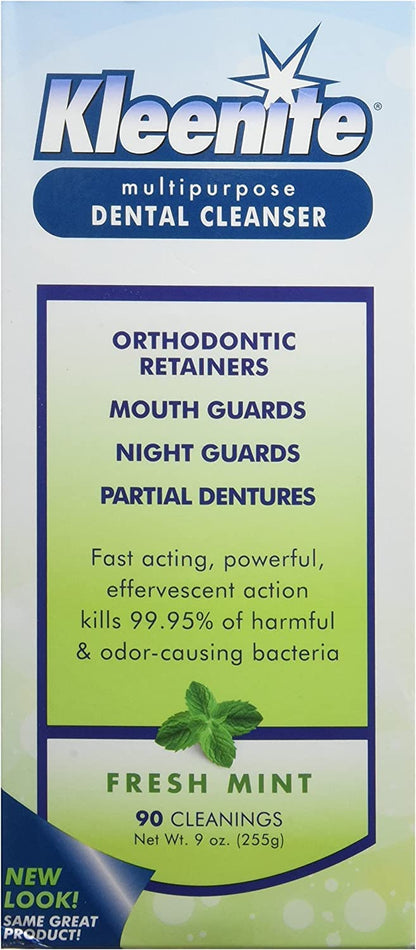 Kleenite Multipurpose Dental Cleanser - Fresh Mint, 9 oz (Pack of 2) | 90 Cleanings