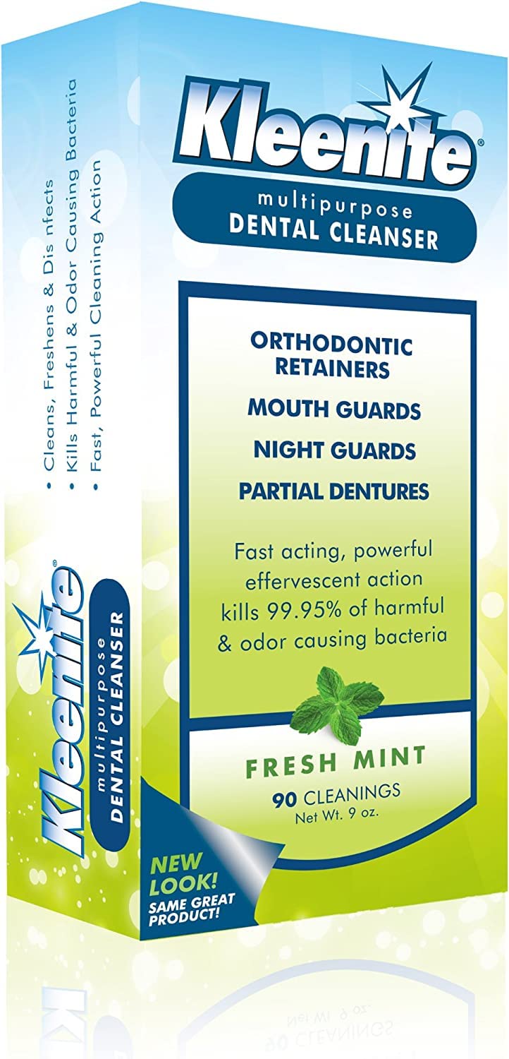 Kleenite Multipurpose Dental Cleanser - Fresh Mint, 9 oz (Pack of 2) | 90 Cleanings